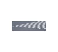 EverGreen EVG128 0.02 x 0.19 in. Styrene Strips Railroad Scratch Building Supply, White