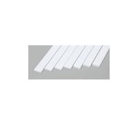 EverGreen EVG169 0.08 x 0.25 in. Styrene Strips Railroad Scratch Building Supply, White