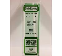 EverGreen EVG219 0.03 in. Styrene Round Rod Railroad Building Supply, Solid White