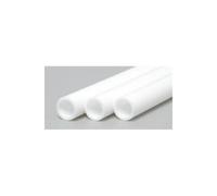 EverGreen EVG229 0.28 in. Styrene Tube Railroad Scratch Building Supply, White