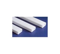 EverGreen EVG259 0.25 x 0.38 in. Styrene Rectangle Tube Railroad Building Supply, White