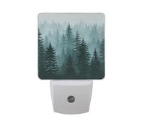 Evergreen Forest Pine Night Light Dusk to Dawn Sensor LED Night Dimmable Nightlight Lights Plug into Wall for Bedroom