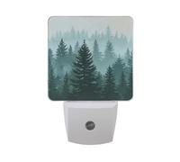 Evergreen Forest Pine Tree Night Light Dusk to Dawn Sensor LED Night Dimmable Nightlight Lights Plug into Wall for Bedroom
