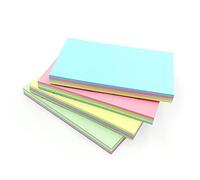 Evergreen Goods 1 Pad Pastel Sticky Notes, 4 Colours in One (Blue, Pink, Green & Yellow), Removable Self-Adhesive Memo Pad, 3"x5" (76x127mm), 100 Sheets