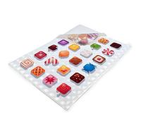 Evergreen Goods 10 Sheets A4 3D Translucent Printable Vinyl - Inkjet & Laser Compatible, Waterproof, Glossy, Perfect for Cricut & Silhouette Cutters, Stunning Designs (Square Bubbles Pattern)