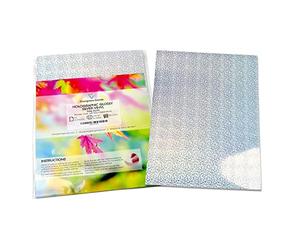 Evergreen Goods 10 Sheets A4 Holographic Silver Sticker Vinyl | Fine Dots Pattern | Inkjet & Laser Printable | Self Adhesive Sticky Back | Suitable for Cricut and Silhouette Machines | Make Stickers