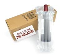 Evergreen Goods 10 x Wine & Beer Bottle Cardboard Box & Inflatable Cushion | 370 x 130 x 130mm Carton | 100 um thickness | Pre-Inflated Bag, 750ml Bottles | Durable Packaging, Perfect Gifting & Shipping