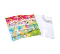 Evergreen Goods 100 Sheets A4 Glossy White Printable Sticker Photo Paper | Splashproof Inkjet & Laser Printing | Self Adhesive Sticky Back Label