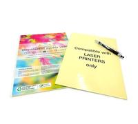 Evergreen Goods 100 Sheets A4 Waterproof Clear Vinyl Sticker Paper Glossy Self-Adhesive for Laser Printers Custom Stickers, Decals, Small Business Branding, Labels & Party Favors Strong & Durable