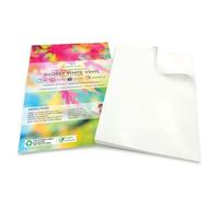 Evergreen Goods 100 Sheets A4 Waterproof Vinyl Sticker Paper, Self-Adhesive Glossy White PVC Sticker Sheets | Inkjet & Laser Printable, Perfect for Custom Labels, High-Resolution Stickers & DIY Crafts