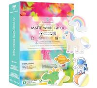 Evergreen Goods 100 Sheets A4 White Matte Sticker Paper | Inkjet & Laser Printable Self Adhesive Sticky Back Label | Create Product Labels | for Arts & Crafts