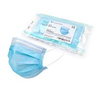 Evergreen Goods 10Pcs Genuine Type IIR Medical Surgical Mask | 3-Ply Single-Use Medical Face Mask | Latex-Free Elasticated and Splash Proof Face Masks | Sealed Bag & Water Repellent Surface Mask