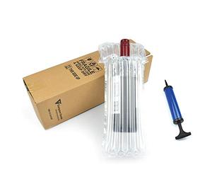 Evergreen Goods 10x Wine Bottle Boxes with Inflatable Air Column Cushion Bags | Drinks, Spirit Wine Bottle Protector, Safe Packaging and Transportation of Glass Bottles | Free Air Pump Included