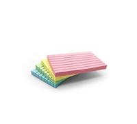 Evergreen Goods 12 Pack Pastel Sticky Notes | Large Lined Sticky Notes for to Do Lists & Revision Supplies | 76 x 127mm (3" x 5") 100 Sheets per Pad | Memo Pads for Office, School, Meetings