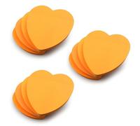 Evergreen Goods 12 Pads Heart Shaped Sticky Notes Neon Orange Colour 100 Sheets per Pad 3"x3" Removable Adhesive Sticky Notes for Office School Home Valentines Gift for Couples