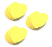 Evergreen Goods 12 Pads Heart Shaped Sticky Notes Neon Yellow Colour 100 Sheets per Pad 3"x3" Removable Adhesive Sticky Notes for Office School Home Valentines Gift for Couples