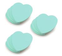Evergreen Goods 12 Pads Heart Shaped Sticky Notes Pastel Blue Colour 100 Sheets Per Pad 3"x3" Removable Adhesive Sticky Notes for Office School Home Valentines Gift for Couples