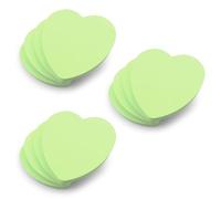 Evergreen Goods 12 Pads Heart Shaped Sticky Notes Pastel Green Colour 100 Sheets Per Pad 3"x3" Removable Adhesive Sticky Notes for Office School Home Valentines Gift St Patrick's Day for Couples