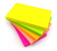 Evergreen Goods 1200 Large Sticky Notes | 76mm x 127mm (3" x 5") | Brilliant Bright Neon Colours 12 Pads - 100 Sheets per Pad | Self-Stick Notes Stationery Office Accessories, School Teacher Supplies