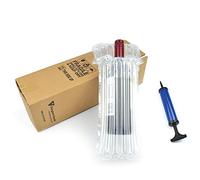 Evergreen Goods 20-Pack Wine & Spirit Bottle Box & Inflatable Cushion | Air Column Pump-Up Bag | Free Air Pump Included | Bottle Protector Bags for Safe Packaging & Transportation of Glass Bottles
