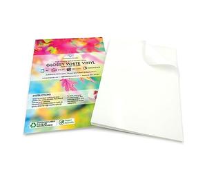Evergreen Goods 20 Sheets A4 White Printable Vinyl Gloss Sticker Paper, Waterproof Self-Adhesive Labels Sheet for Inkjet & Laser Printers, Customizable for Product Labels, Jars & DIY Stickers