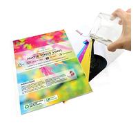 Evergreen Goods™ 200 Sheets A4 Waterproof Matte White Sticker Vinyl | Inkjet & Laser Printable | Multi Purpose Self Adhesive PVC | Labelling, Sticker-Making | Bulk