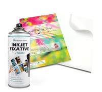 Evergreen Goods 200 Sheets A4 Waterproof Self Adhesive Matte White Vinyl Sticker Paper & Matte Inkjet Fixative Spray | Inkjet & Laser Printable Sticker Paper | Print Fixative Spray for UV Protection