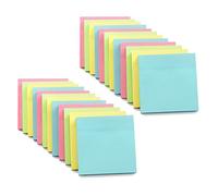 Evergreen Goods 24 Sticky Notes Pastel Colour Pads 76x76mm (3"x3") Removable Adhesive Memo Pad in Yellow, Pink, Blue, Green Colours | 100 Self Stick Notes Per Pad | Ideal for Office, Home & School Use