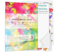 Evergreen Goods 300 Sheets A4 Waterproof Vinyl Sticker Paper,Self-Adhesive Matte White PVC Sticker Sheets, 200 GSM, Inkjet & Laser Printable, Perfect for Custom Labels & High-Resolution Stickers