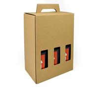 Evergreen Goods 330ml Beer Bottle Carrier Box | Holds 6 Bottles or Cans - 3 Display Windows | Durable Cardboard Holder for Beer, Ale, Cider | Ideal for Home Brew, Gifts, Parties, and Occasions (1 Box)