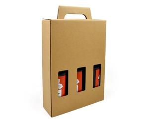 Evergreen Goods 330ml Beer Bottle Carrier | Holds 3 Bottles or Cans - 3 Display Windows | Durable Cardboard Box for Beer, Ale, Cider | Ideal for Home Brew, Gifts, Parties, and Occasions (20 Box)