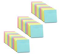 Evergreen Goods 36 Pads Pastel Sticky Notes, 100 Sheets per Pad 76x76mm, Yellow, Pink, Blue, Green, Removable Adhesive Memo Pads, Ideal for Office, School & Home Organisation