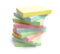 Evergreen Goods® 400 Quality PASTEL Assorted Coloured Removable Sticky Post Notes/Adhesive Notes 76x76mm 4 pads of 100 Individually Packed