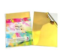 Evergreen Goods 50 Sheets A4 Gold Sticker Vinyl Label | Waterproof Glossy Inkjet & Laser Printable | Self-Adhesive Sticky-Back | Print at Home