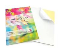 Evergreen Goods 50 Sheets A4 Matte White Printable Sticker Paper Labels | Inkjet & Laser Printer Compatible Self Adhesive | Permanent Sticky Back Paper | Suitable for Cricut Cutting Machines