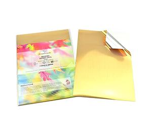 Evergreen Goods™ 50 Sheets A4 Self Adhesive Brushed Gold Sticker Vinyl, Inkjet & Laser Printable | Waterproof & Sticky Back | Suitable for Cricut, Silhouette & Other Cutters | Sticker Label Making