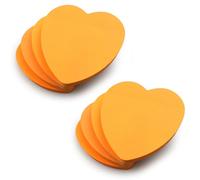 Evergreen Goods 8 Pads Heart Shaped Sticky Notes Neon Orange Colour 100 Sheets per Pad 3"x3" Removable Adhesive Sticky Notes for Office School Home Valentines Gift for Couples