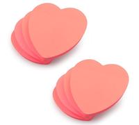 Evergreen Goods 8 Pads Heart Shaped Sticky Notes Neon Peach Colour 100 Sheets per Pad 3"x3" Removable Adhesive Sticky Notes for Office School Home Valentines Gift for Couples