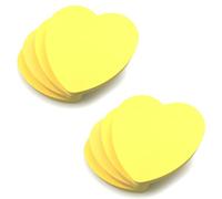 Evergreen Goods 8 Pads Heart Shaped Sticky Notes Neon Yellow Colour 100 Sheets per Pad 3"x3" Removable Adhesive Sticky Notes for Office School Home Valentines Gift for Couples