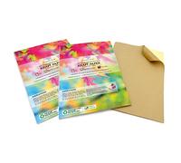 Evergreen Goods A4 100 Brown Sticker Paper - 210 X 297mm | Self-Adhesive Sticky Kraft Paper Sheets | Inkjet & Laser Printers | HD Graphic Labelling Sticker | Use for Office, Home & Multipurpose