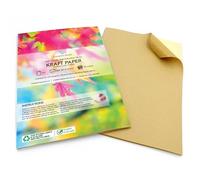 Evergreen Goods A4 1000 Brown Sticker Paper - 210 X 297mm | Self-Adhesive Sticky Kraft Paper Sheets | Inkjet & Laser Printers | HD Graphic Labelling Sticker | Use for Office, Home & Multipurpose