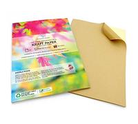 Evergreen Goods A4 Brown Kraft Self-Adhesive Sticker Paper | 50 Sheets
