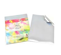 Evergreen Goods A4 Brushed Silver Glossy Vinyl Sticker Paper | 20 Sheets