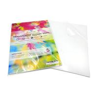 Evergreen Goods A4 Clear/Transparent Vinyl Sticker Paper | 10 Sheets | Self-Adhesive Glossy Gloss Finish | Inkjet Printable High-Resolution Printer | For Stickers, Photos, Labels, Arts & Crafts