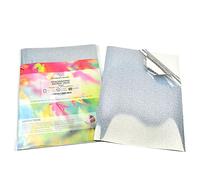 Evergreen Goods A4 Holographic Silver Vinyl Self Adhesive Sticky Back, Stars Pattern, Inkjet and Laser Printable (10)