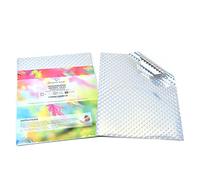 Evergreen Goods A4 Holographic Silver Vinyl Self Adhesive Sticky Back, Water Droplets Pattern, Inkjet and Laser Printable (10)