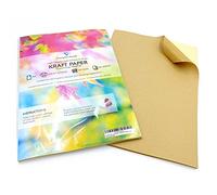 Evergreen Goods A4 Kraft Brown Matt Self-Adhesive Sticker Paper | 50 Sheets | Inkjet & Laser Printers | For Cricut & Silhouette Compatible | Printable Labels | Custom Stickers, Crafting & Labelling