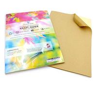 Evergreen Goods A4 Kraft Matt Self-Adhesive Sticker Paper | 20 Sheets | Inkjet & Laser Printers | Cricut & Silhouette Compatible | Sticky Back | Customizable Printable Labels Crafts Address Labels