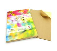 Evergreen Goods A4 Kraft Matte Self-Adhesive Sticker Paper | 100 Sheets | Inkjet & Laser Printer Compatible | Cricut Printing | Sticky Back Printable Labels | Products, Boxes, Craft & DIY Projects