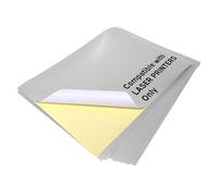 Evergreen Goods A4 Metallic Silver Self-Adhesive Sticker Paper | 20 Sheets
